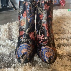 Flower Embroidered Boots